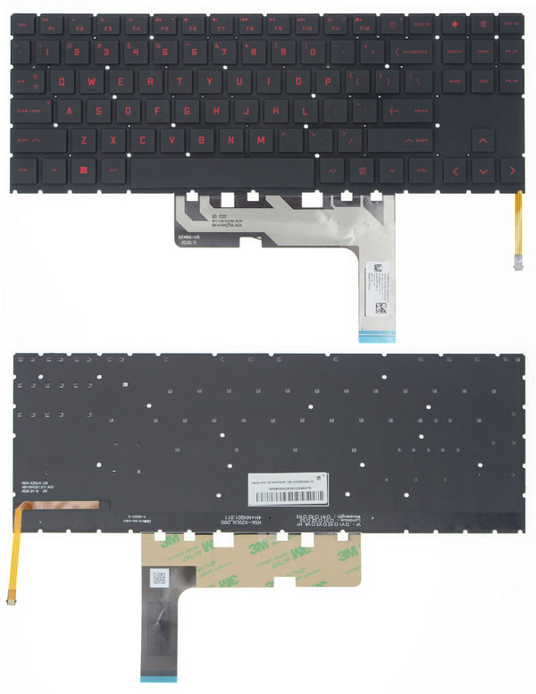 StoneTaskin Original Brand New Black US Backlit Keyboard Red Font L98943-001 For HP OMEN 15-en0004nl 15-en1000 Notebook KB Fast Shipping