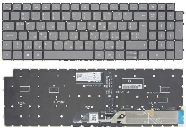 StoneTaskin Original Brand New Grey Bulgarian Backlit Keyboard For Dell Inspiron 15 3510 3511 3515 5510 5515 Notebook KB Fast Shipping