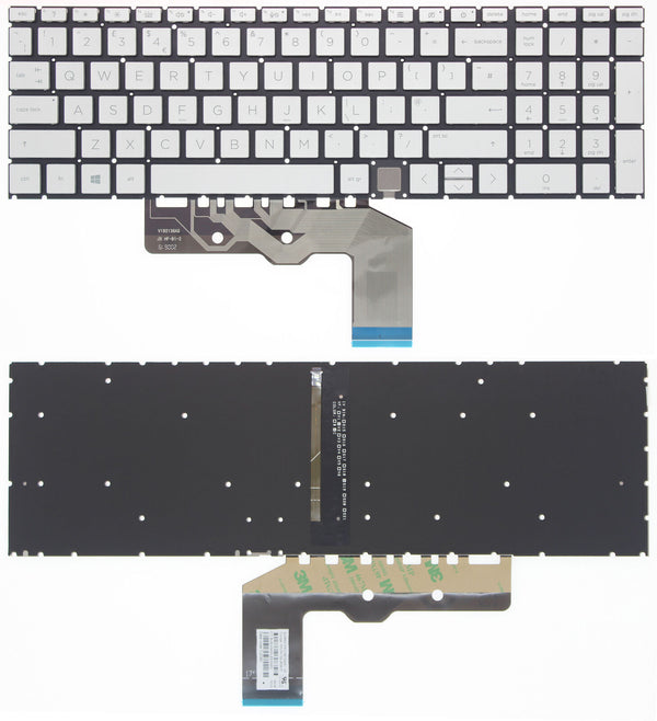 StoneTaskin Original Silver UK Backlit Keyboard For HP ENVY 17-cg0000 17-cg1000 x360 15-ed1000 Fully Tested Free Shipping