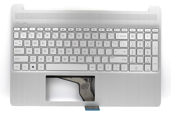 StoneTaskin NEW Genuine HP 15-EF 15S-EQ 15-DY Keyboard/Palmrest L60341-B31 M17184-B31 Laptop Notebook Palmrest With Keyboard Assembly Fully Tested Free Shipping