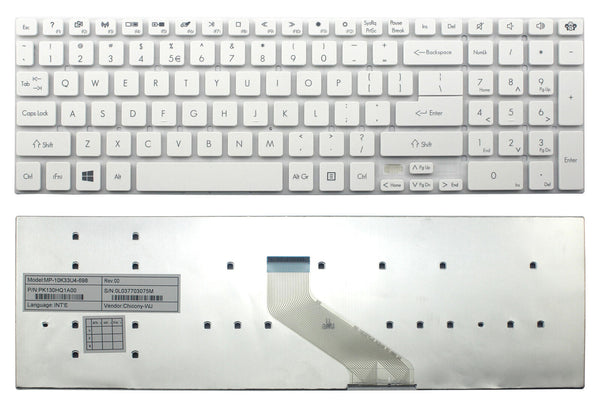 StoneTaskin Original Brand New White UI Keyboard For Gateway Packard Bell EasyNote EN LV11HR LV44 LV44HC LV44HR Notebook KB Fast Shipping