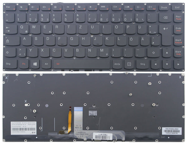 StoneTaskin Original Black Backlit German Keyboard For Lenovo Yoga 900-13ISK for BIZ 900-13ISK2Fully Tested Free Shipping