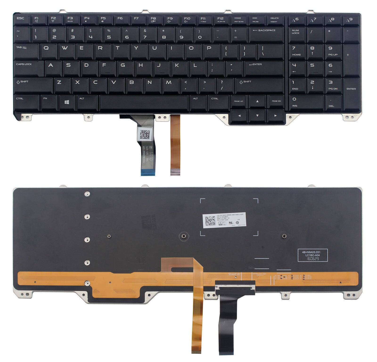 StoneTaskin Original Black Backlit US Keyboard For Dell Alienware 17 R