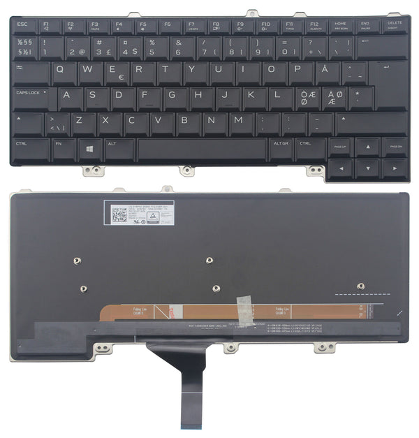 StoneTaskin Original Brand New Black Nordic Backlit Laptop Keyboard For Dell Alienware 13 R3 15 KB