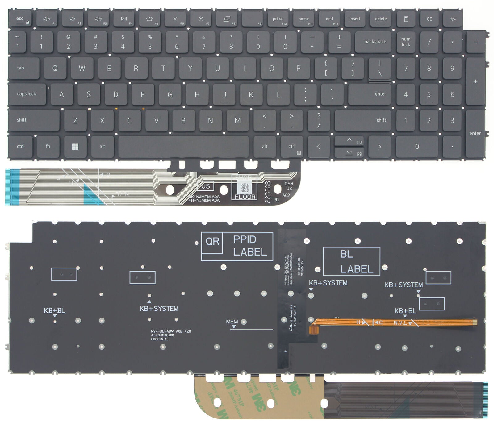 StoneTaskin Original Black US Backlit Keyboard For Dell Inspiron 15 35