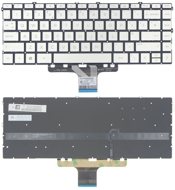 StoneTaskin Original Silver UK Backlit Keyboard For HP Pavilion x360 14-dy1000 14-dy2000 Fully Tested Free Shipping