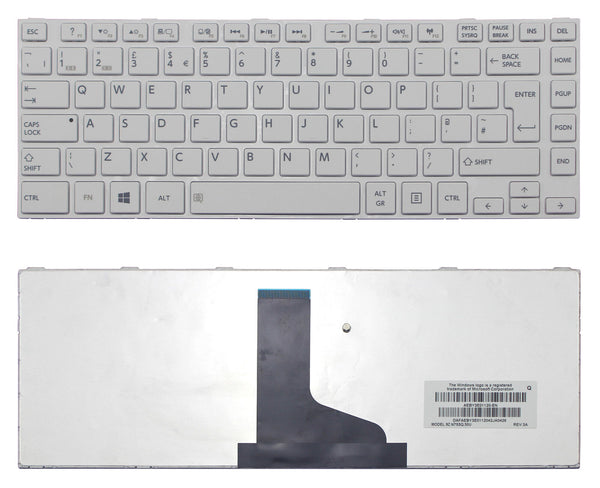 StoneTaskin Original Brand New White UK Laptop Keyboard White Frame For Toshiba Satellite C845 C845D L800 L805 L840 Notebook KB