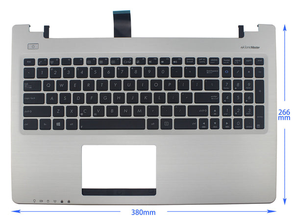 StoneTaskin Original Brand New Black US Keyboard Silver Palmrest For ASUS S500 S500CM Fast Shipping