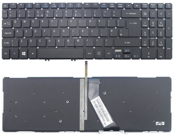 StoneTaskin Original Black Backlit UK Keyboard For Acer Aspire V5-572PG V5-573 V5-573G V5-573PNotebook KB Keyboard Fully Tested Free Shipping