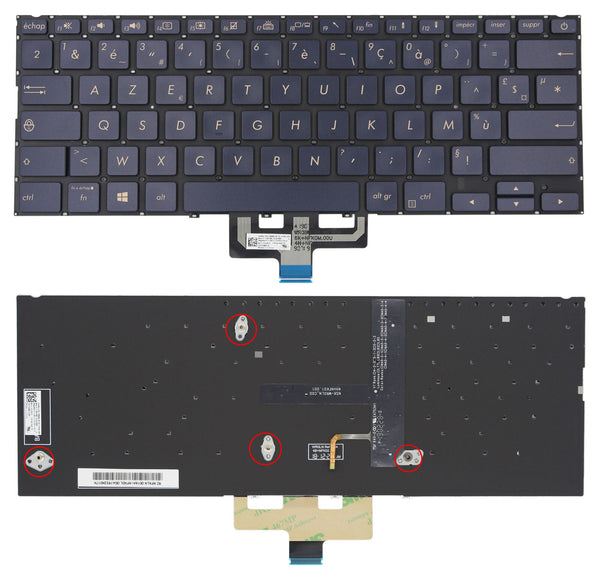 StoneTaskin Wholesale Brand New Blue Backlit French Laptoap Keyboard For ASUS ZenBook 14 UX433 UX433FA UX433FAC KB