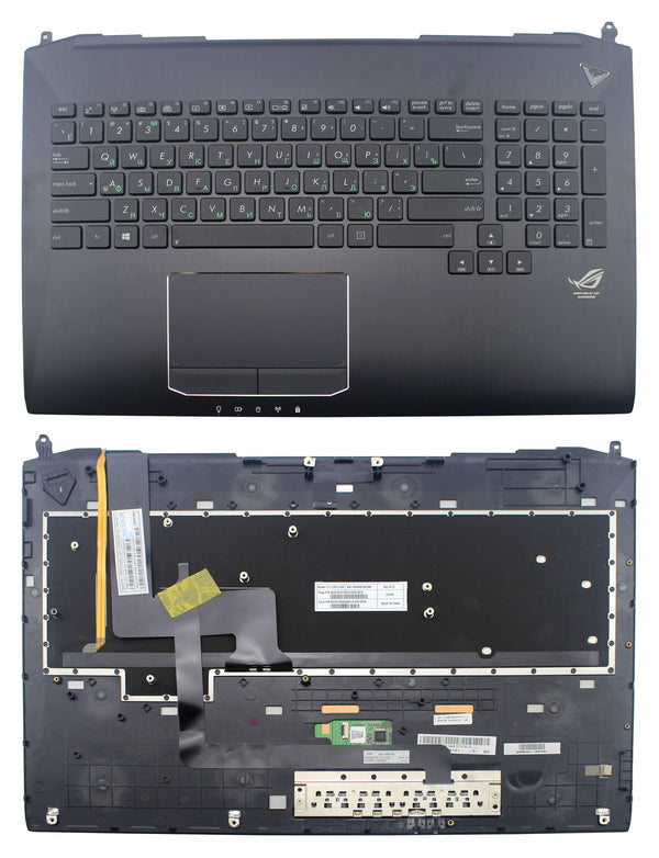 StoneTaskin Wholesale Original Brand New Black Backlit Russian Laptop Keyboard Black Palmrest For ASUS G750 G750JW G750JX G750JZ KB