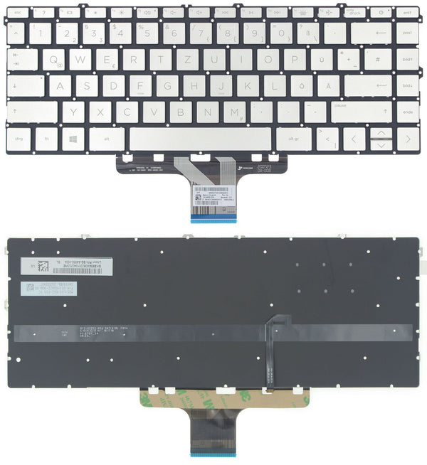 StoneTaskin Original Brand New Silver German Backlit Keyboard For HP Pavilion x360 14-dw1000 14-dy0000 Notebook KB Fast Shipping