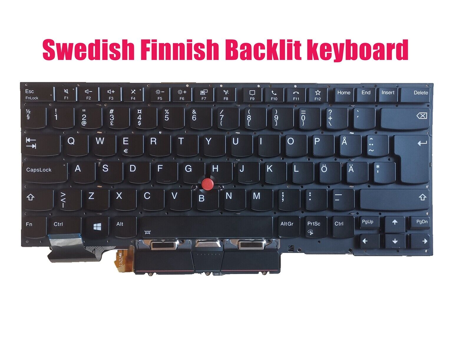 StoneTaskin Original Brand New KB Swedish Finnish Backlit keyboard for