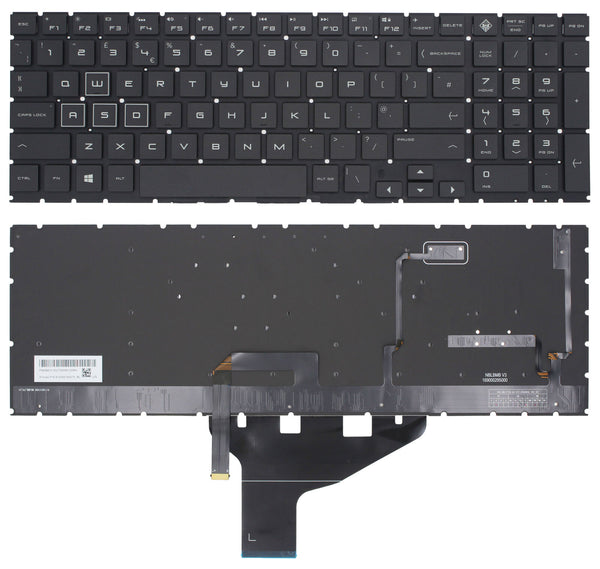 StoneTaskin Wholesale Original Black UK RGB Backlit Laptop Keyboard For HP OMEN 15t-dc000 by 15-dc0000 15-dc1000 KB