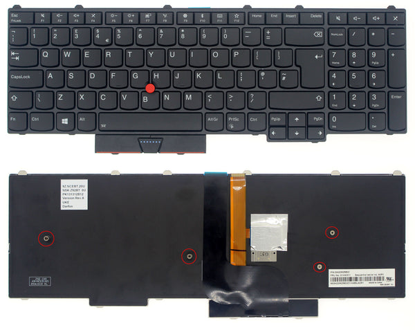 StoneTaskin Wholesale Original Black Backlit UK Laptop Keyboard Black Frame For Lenovo ThinkPad P51 P71 P50 P70 KB
