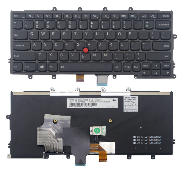 StoneTaskin Original Brand New Black Backlit US Keyboard Grey Frame For IBM ThinkPad X230s X240 X240s X250 X260 Notebook KB Fast Shipping