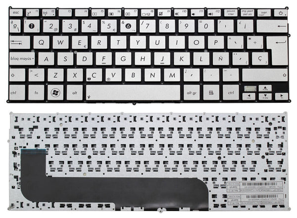 StoneTaskin Wholesale Brand New Original Silver Spanish Keyboard For ASUS UX21 UX21E