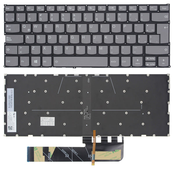 StoneTaskin Original Brand New Grey Backlit Latin Spanish Laptop Keyboard For Lenovo ThinkBook 13s-IML 13s-IWL 14-IIL  Notebook KB Free Fast Shipping