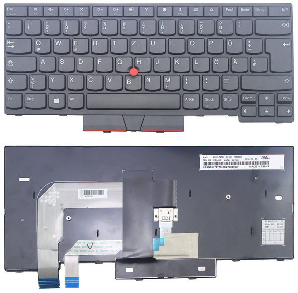 StoneTaskin Original Brand New Black German Laptop Keyboard Black Frame For IBM ThinkPad T480 MT 20L5 20L6 Notebook KB