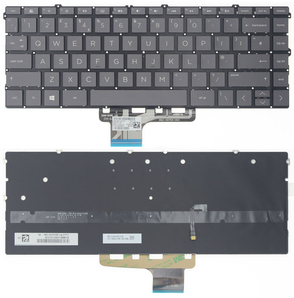 StoneTaskin Original Grey UK Backlit Keyboard For HP Spectre 13-aw0000 x360 13t-aw000 13-aw1000 Fully Tested Free Shipping