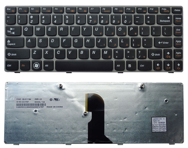 StoneTaskin Original Brand New Black US Keyboard Silver Frame For Lenovo ideapad Z450 Z460 Z460A Z460G Z465 Fast Shipping