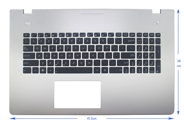 StoneTaskin Original Brand New Black Backlit US Keyboard Silver Palmrest For ASUS N76 N76VB N76VJ N76VM N76VZ