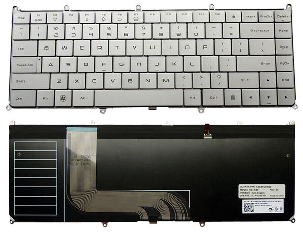 StoneTaskin Original Silver Backlit US Keyboard For Dell Adamo 13 Fully Tested Free Shipping