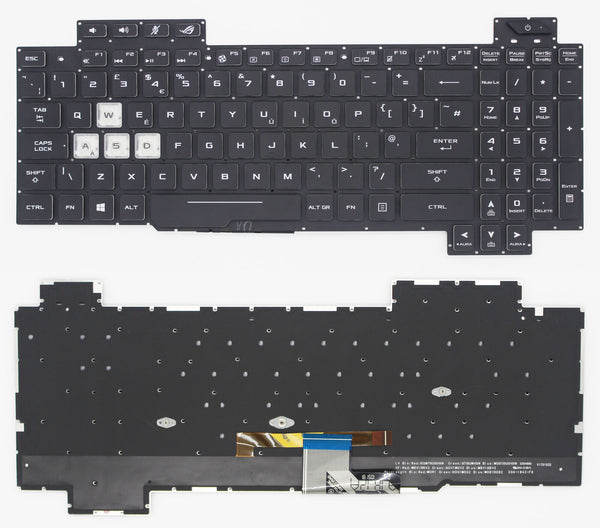 StoneTaskin Wholesale Original Black UK RGB Backlit Laptop Keyboard For ASUS ROG STRIX SCAR II GL704 GL704GM GL704GV KB