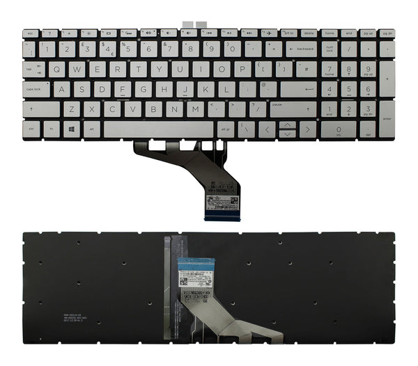 StoneTaskin Original Silver Backlit UK Keyboard For HP 15-da0000 15-da1000 15-db0000 Fully Tested Free Shipping