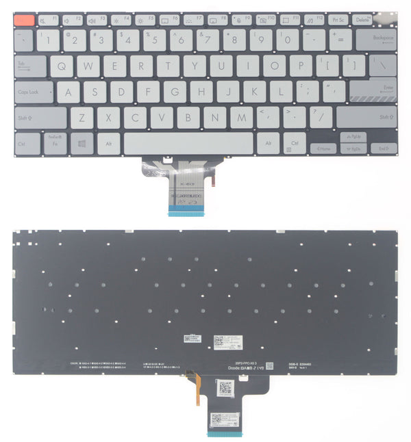 StoneTaskin Gray-White US Backlit Keyboard For ASUS Vivobook K3400 K3400PA K3400PH M3400 Free Shipping Fully Tested