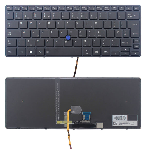 StoneTaskin Wholesale Original Black Backlit UK Laptop Keyboard Black Frame For Toshiba Portege X30-D KB