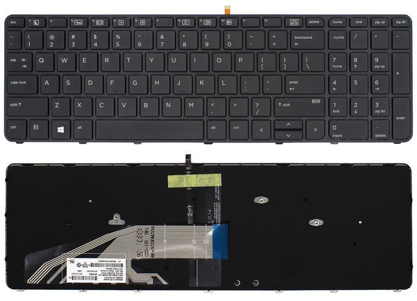 StoneTaskin Black US Backlit Keyboard Black Frame For HP ProBook 450 G3 G4 455 470 650 G2 Free Shipping Fully Tested