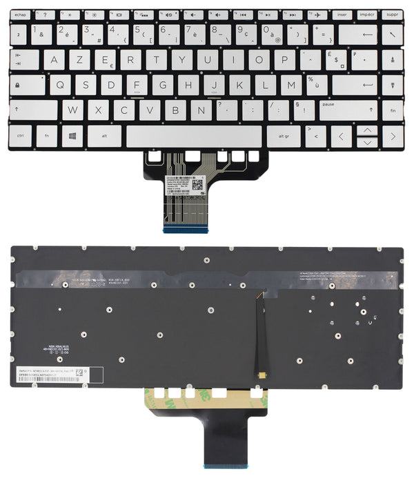 StoneTaskin Wholesale Brand New Silver Backlit French Laptoap Keyboard For HP ENVY 13-ah0000 13-ah1000 13-aq0000 KB