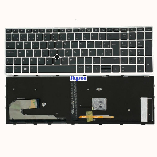 StoneTaskin Brand New Original For HP EliteBook 850 G5 755 G5 Laptop Keyboard Latin Spanish Backlit L11999-161