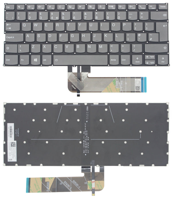 StoneTaskin Wholesale Original Grey UK Backlit Laptop Keyboard For Lenovo ThinkBook 13s-IML 13s-IWL 14-IIL 14-IML KB