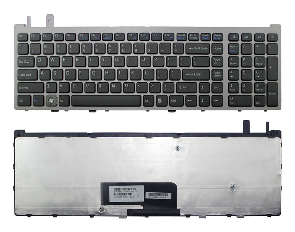 StoneTaskin Original Brand New Black US Laptop Keyboard Grey Frame For Sony VGN-AW35 VGN-AW39 VGN-AW3XRY VGN-AW3ZRJ Notebook KB