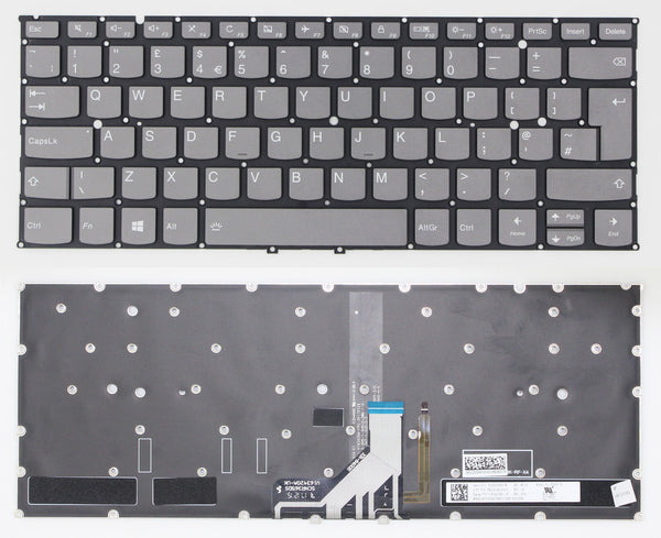 StoneTaskin Wholesale Original Grey UK Backlit Laptop Keyboard For Lenovo Flex Pro-13IKB Yoga 920-13IKB Glass KB