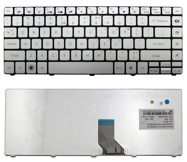 StoneTaskin Original Brand New  Silver UI Keyboard For Gateway Gateway ID49C14u  Notebook KB Free Fast Shipping