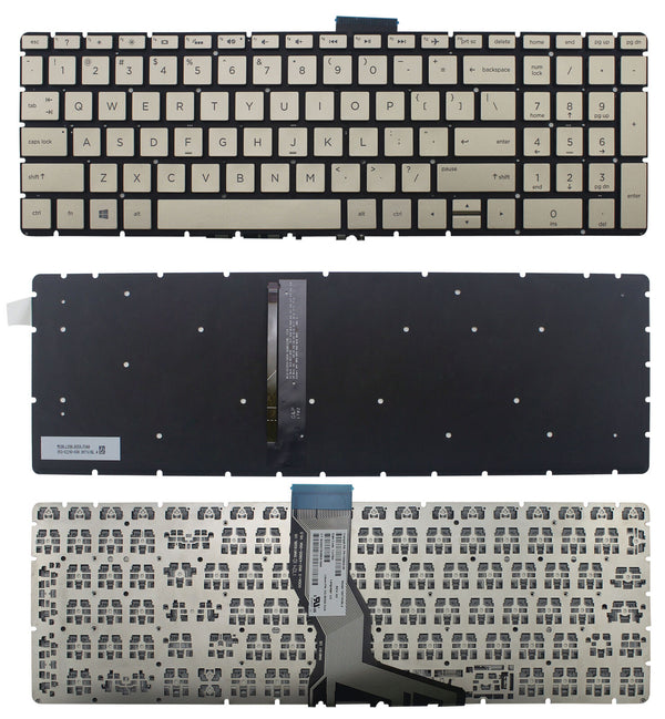 StoneTaskin Original Brand New Gold US Backlit Keyboard For HP 15s-dy3000 15t-bs000 15z-bw000 17-ak000 17-bs000 Notebook Keyboard KB Fully Tested Free Shipping