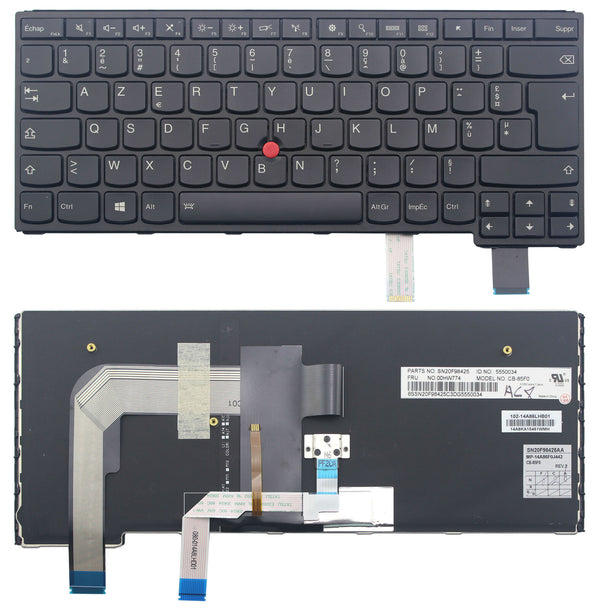 StoneTaskin Wholesale Brand New Black French Backlit Laptoap Keyboard Black Frame For Lenovo ThinkPad P40 Yoga 14 460 KB