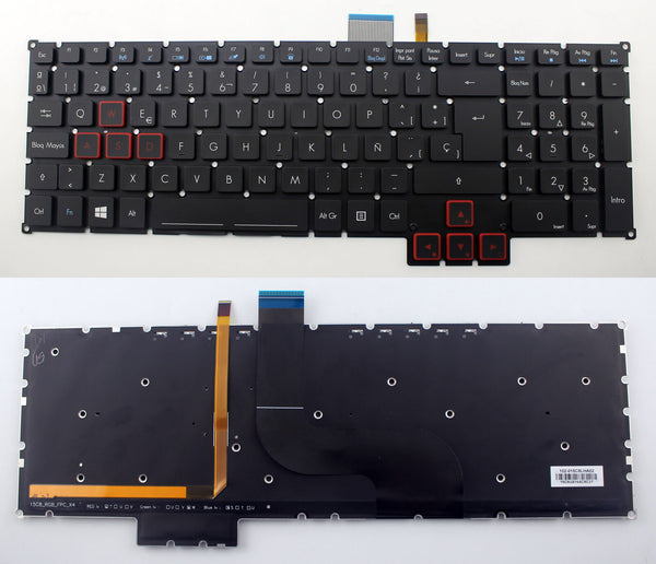 StoneTaskin Wholesale Brand New Original Black Backlit Spanish Keyboard For Acer Predator G5-793 G9-591 G9-591R G9-592