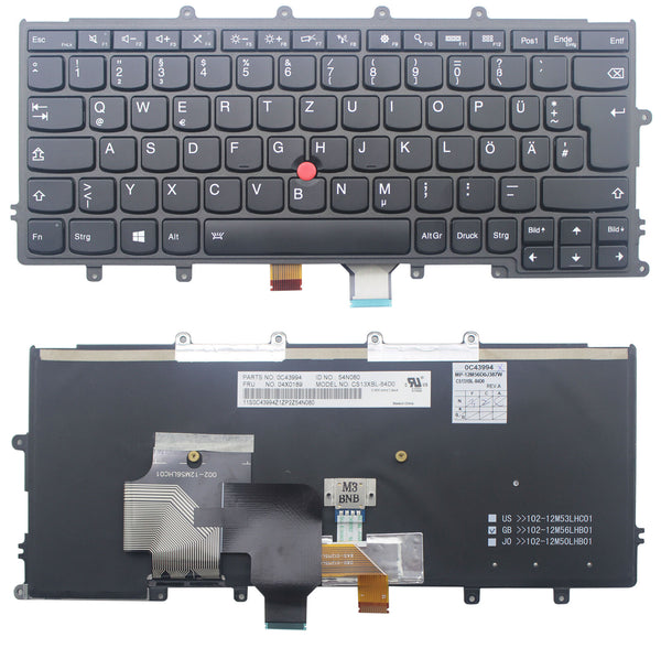 StoneTaskin Original Brand New Black Backlit German Keyboard Grey Frame For IBM ThinkPad X260 Notebook KB Fast Shipping
