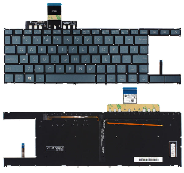 StoneTaskin Original Brand New Blue Backlit US Laptop Keyboard For ASUS ZenBook Duo UX481 UX481FA  Notebook KB Free Fast Shipping
