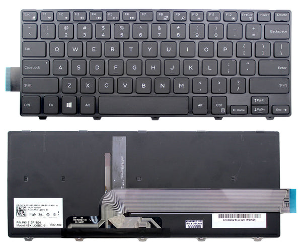 StoneTaskin Original Brand New  Black US Keyboard Glossy Black Frame For Dell Inspiron 14 5457 5458 5459 5468  Notebook KB Free Fast Shipping