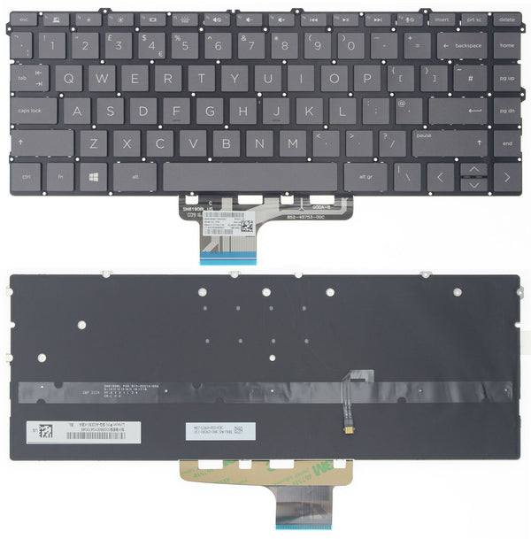 StoneTaskin Wholesale Original Grey UK Backlit Laptop Keyboard For HP Spectre x360 13-aw2000 KB