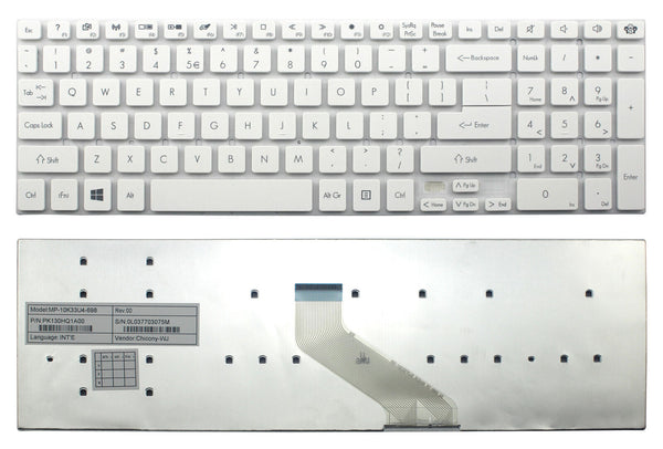 StoneTaskin Original Brand New White UI Keyboard For Gateway Gateway NV76R NV77H Notebook Keyboard KB Fully Tested Free Shipping