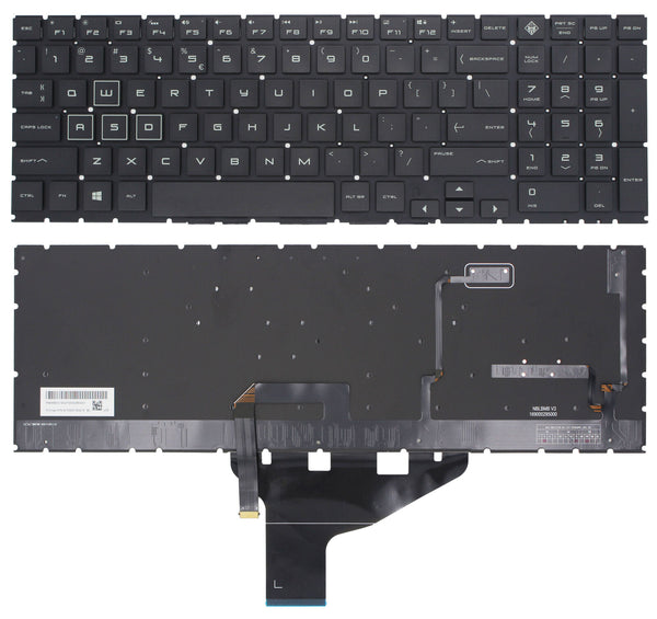 StoneTaskin Original Black US RGB Backlit Keyboard For HP OMEN by 15-dh0000 Fully Tested Free Shipping