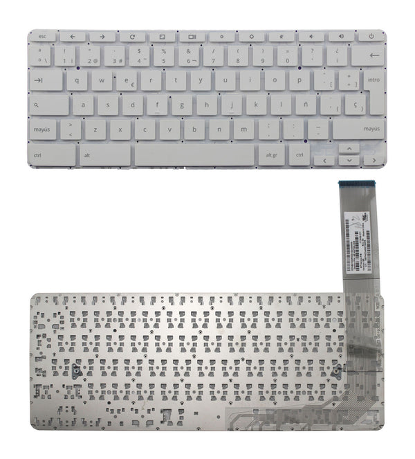 StoneTaskin Original Brand New White Spanish Keyboard For HP Chromebook 14-x000 (with DataPass) 14-X001tu Notebook KB Fast Shipping