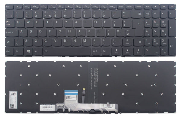 StoneTaskin Wholesale Original Black Backlit UK Laptop Keyboard For Lenovo Yoga 510-15IKB 510-15ISK KB