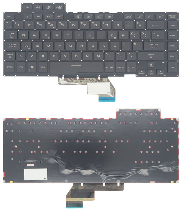 StoneTaskin Wholesale Original Black UK Per Key RGB Backlit Laptop Keyboard For ASUS ROG ZEPHYRUS S15 GX502 GX502LXS KB
